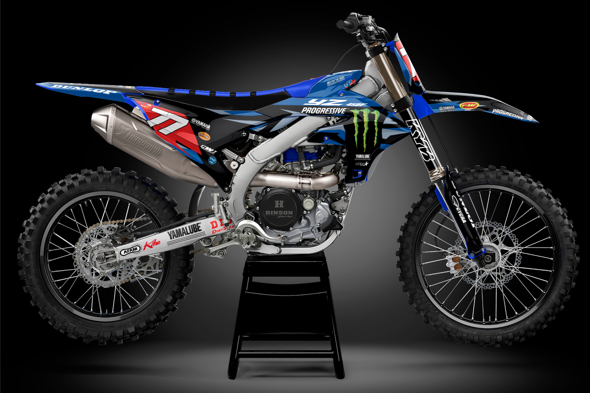 Blue Camo Monster Graphics Kit for Yamaha YZ-F & WR-F Models