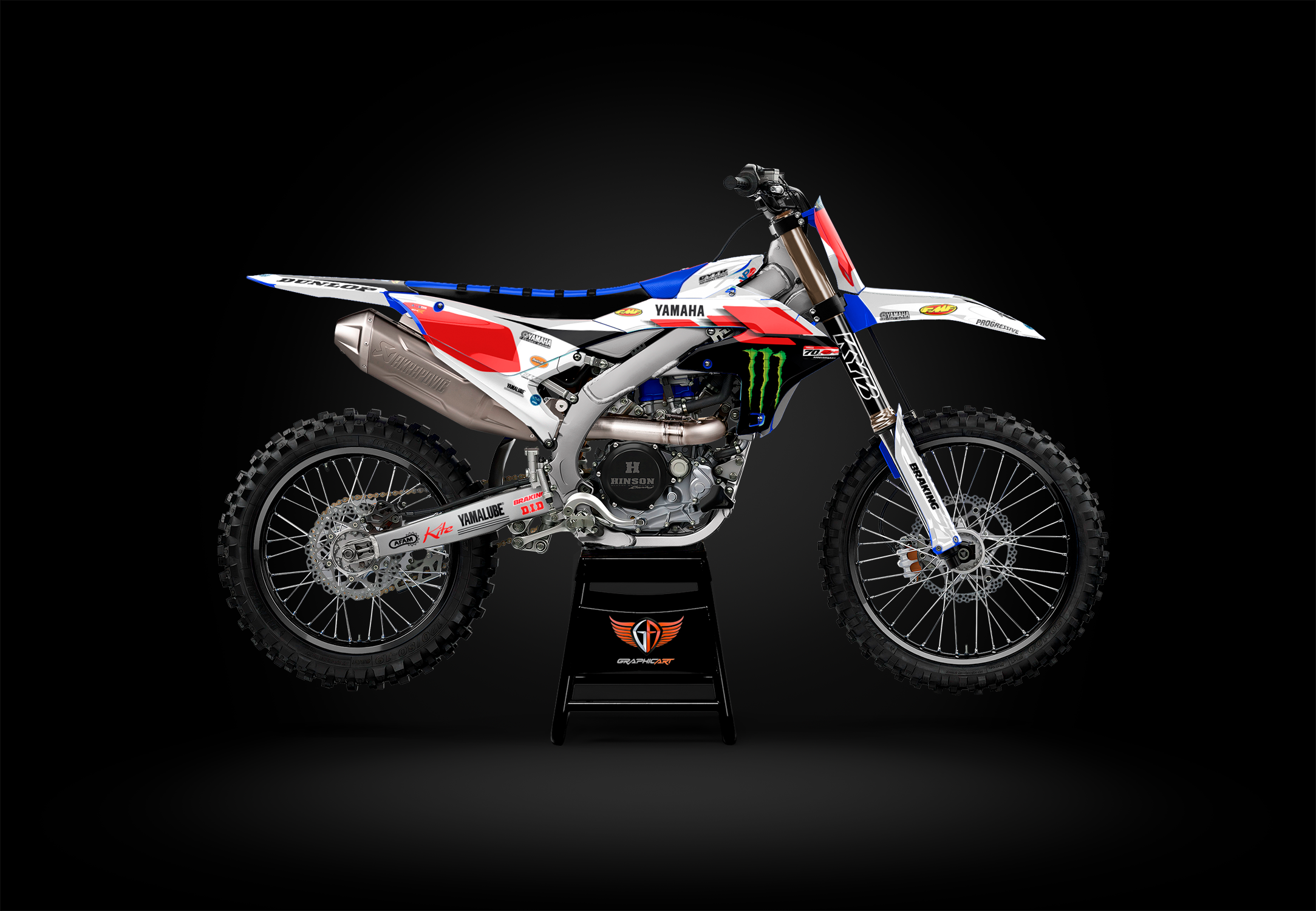 Blue Camo Monster Graphics Kit for Yamaha YZ-F & WR-F Models
