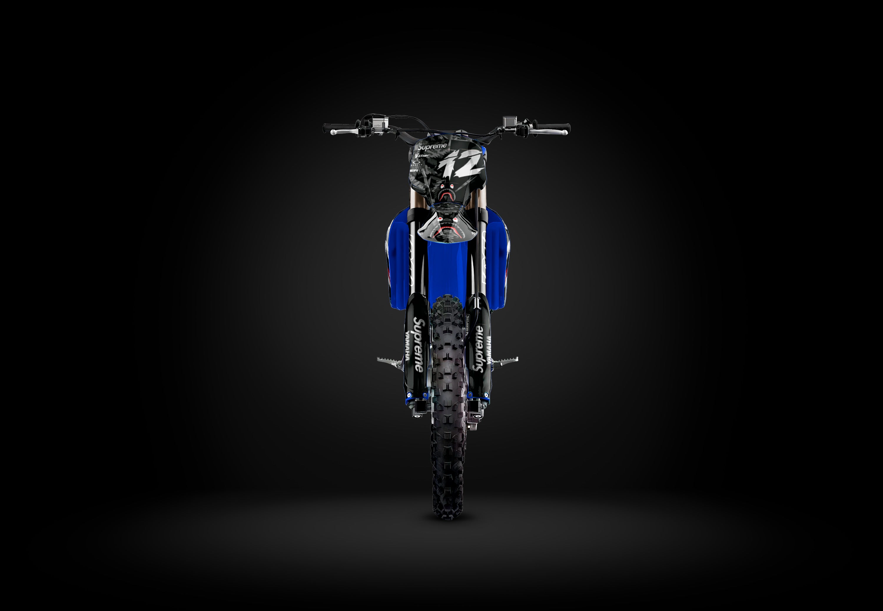 Yamaha YZ / YZF Shark Camo Graphic Kit – Black Street Edition | Custom MX Graphics