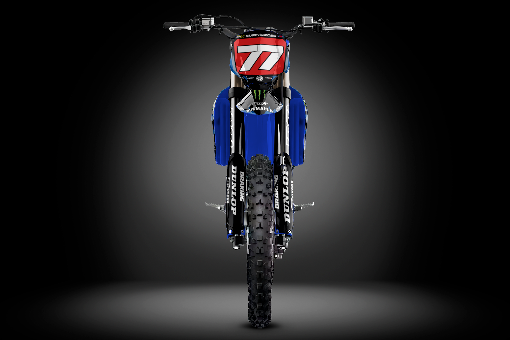 Blue Camo Monster Graphics Kit for Yamaha YZ-F & WR-F Models