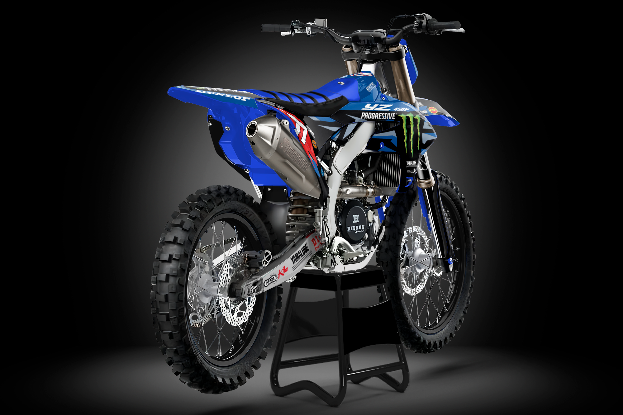 Blue Camo Monster Graphics Kit for Yamaha YZ-F & WR-F Models