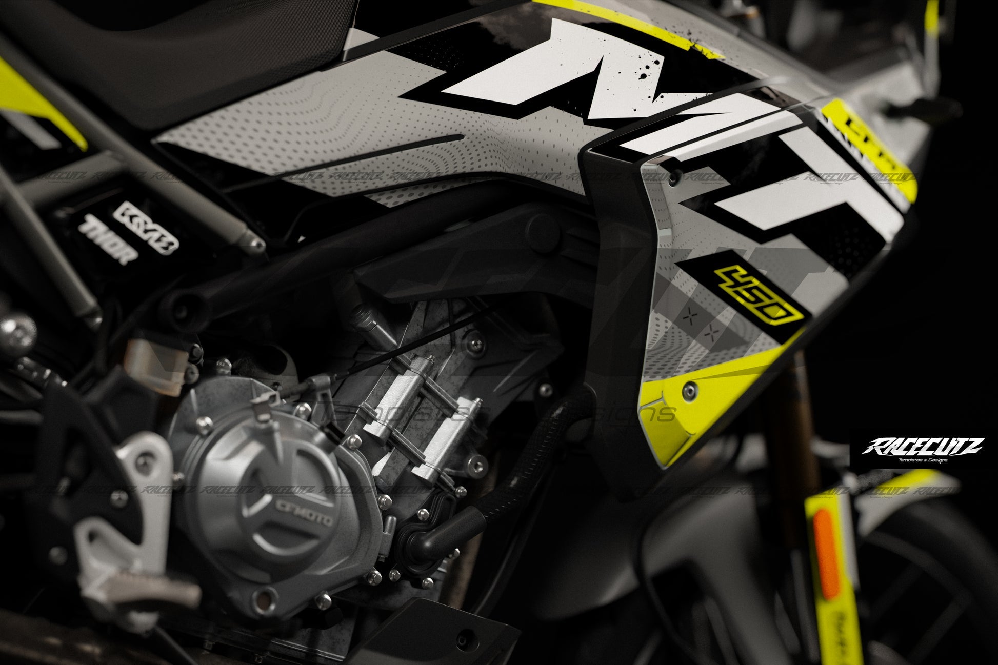 CFMOTO 450 MT (2024-2026) – Rally Adventure Graphic Kit