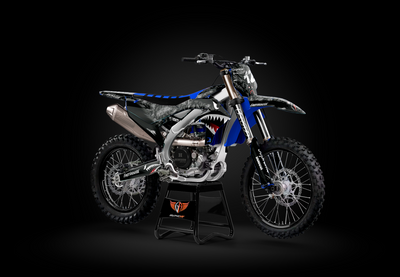 Yamaha YZ / YZF Shark Camo Graphic Kit – Black Street Edition | Custom MX Graphics