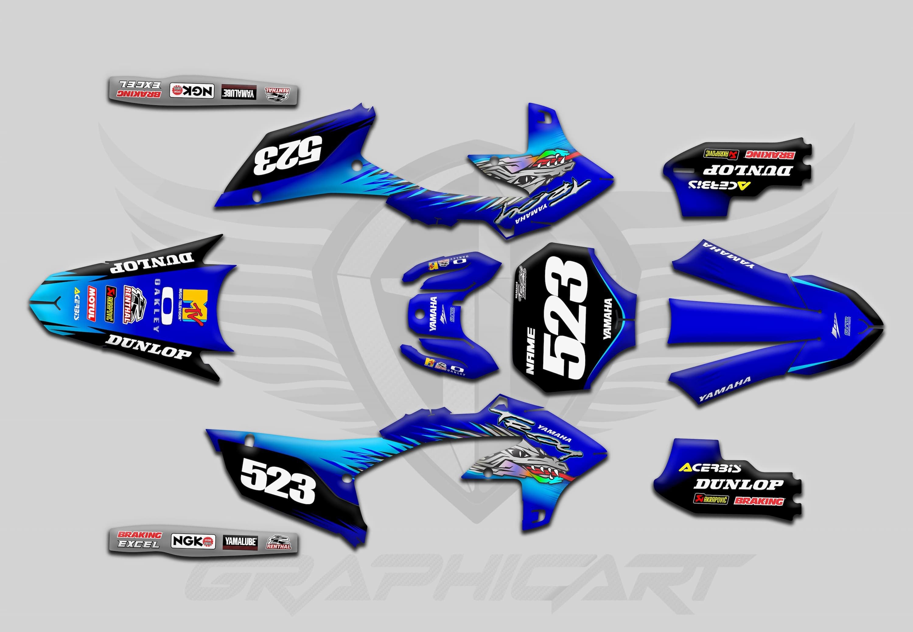 Custom Graphics Kit for Yamaha YZ-F & WR-F Models